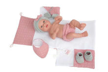 Arias Baby Doll Salma Art.AR65288 Кукла c розовы пледом, 42 см.