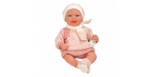 Arias Baby Art.AR653449 in pink clothes, laughing, 45 cm