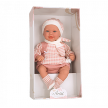 Arias Baby Doll Art.AR65349 Mazuļu lelle rozā apģērbā, 45cm