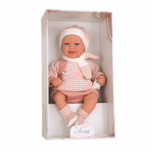 Arias Baby Art.AR653449 in pink clothes, laughing, 45 cm