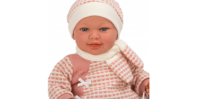 Arias Baby Art.AR653449 in pink clothes, laughing, 45 cm