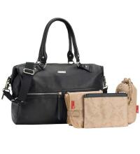 Storksak Caroline Leather Bag Art.147194 Black Māmiņu soma