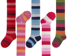 Weri Spezials Children's Tights Block Stripes Marine ART.WERI-2665 High quality children's cotton tights