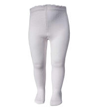Weri Spezials Children's Tights Fillet Flowers White ART.WERI-3355 High quality children's cotton tights for gilrs