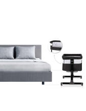 Momi Revo Art.LOZE00021 Black Bērnu gultiņa/šūpulītis 2 in 1