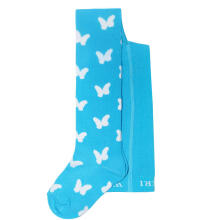 Weri Spezials Детские колготки White Butterflies Turquoise ART.SW-0267 Высококачественные детские хлопковые колготки для девочек
