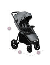 MoMI MIYA Art.WOSP00032 Grey stroller