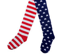 Weri Spezials Детские колготки Stripes and Stars Red and Navy ART.SW-1835 Высококачественные детские хлопковые колготки