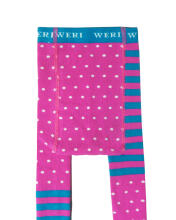 Weri Spezials Bērnu Zeķubikses Dots and Stripes Pink ART.SW-0961 Augstas kvalitātes bērnu kokvilnas Zeķubikses meitenēm
