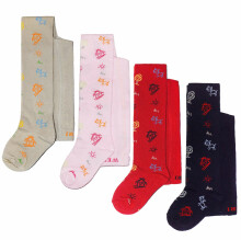 Weri Spezials Children's Tights Cat House Rose ART.SW-0016 High quality children's cotton tights for gilrs
