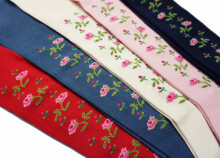 Weri Spezials Children's Tights Rose Branches Cream ART.WERI-2418 High quality children's cotton tights for gilrs