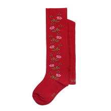 Weri Spezials Children's Tights Rose Branches Ruby ART.WERI-5691 High quality children's cotton tights for gilrs