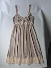 La Bebe™ Nursing Cotton Art.154279 Beige Maternity and Nursing Nightgown