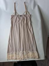 La Bebe™ Nursing Cotton Art.154279 Beige Maternity and Nursing Nightgown