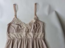 La Bebe™ Nursing Cotton Art.154279 Beige Maternity and Nursing Nightgown