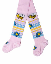 Weri Spezials Children's Tights Little Bee Light Pink ART.SW-1784 High quality children's cotton tights for gilrs