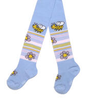 Weri Spezials Детские колготки Little Bee Light Blue ART.SW-1789 Высококачественные детские хлопковые колготки для девочек