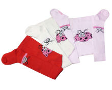 Weri Spezials Children's Tights Little Ladybug Red ART.WERI-1898 High quality children's cotton tights for gilrs