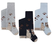 Weri Spezials Детские колготки Little Lion Heather Gray ART.WERI-0148 Высококачественные детские хлопковые колготки для мальчиков