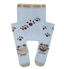 Weri Spezials Children's Tights Little Lion Light Blue ART.WERI-2390 High quality children's cotton tights for boys
