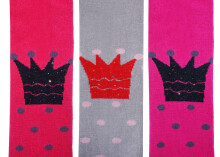 Weri Spezials Children's Tights Crown Rose Blossom ART.WERI-4477 High quality children's cotton tights for gilrs