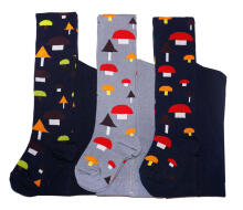 Weri Spezials Children's Tights Mushrooms Navy and Red ART.WERI-4433 High quality children's cotton tights for boys