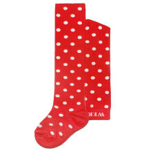 Weri Spezials Детские колготки White Dots Red ART.SW-0149 Высококачественные детские хлопковые колготки для девочек