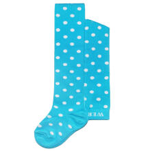 Weri Spezials Детские колготки White Dots Laguna Blue ART.SW-0155 Высококачественные детские хлопковые колготки для девочек