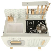 Ikonka Wooden Kitchen MDF Lulilo Retro Art.KX4635 Children's wooden kitchen with accessories