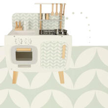 Ikonka Wooden Kitchen MDF Lulilo Retro Art.KX4635 Children's wooden kitchen with accessories