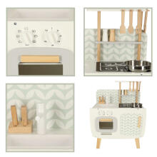 Ikonka Wooden Kitchen MDF Lulilo Retro Art.KX4635 Children's wooden kitchen with accessories