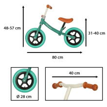 Ikonka Trike Fix Balance Bicycle Art.KX4544 Turquoise Детский велосипед - бегунок с металлической рамой