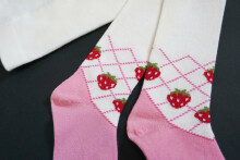 Weri Spezials Children's Tights Strawberry Jam Cream ART.WERI-3113 High quality children's cotton tights for gilrs