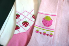 Weri Spezials Children's Tights Strawberry Jam Cream ART.WERI-3113 High quality children's cotton tights for gilrs