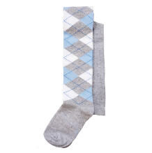 Weri Spezials Children's Tights Jacquard Light Grey and White ART.WERI-0171 High quality children's cotton tights for kids