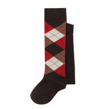 Weri Spezials Children's Tights Jacquard Chocolate and Ruby ART.WERI-2642 High quality children's cotton tights for kids