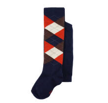 Weri Spezials Children's Tights Jacquard Navy and Chilli ART.WERI-2645 High quality children's cotton tights for kids