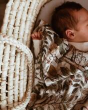Makaszka Bamboo Swaddle Art.154622 Augstākās kvalitātes muslina ietināšanas autiņš no bambusa,  (75x100 cm)