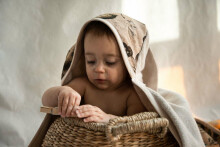 Makaszka Bamboo Soft Art.154656 Детское полотенце  с капюшоном из органического хлопка 90x90см