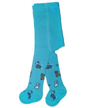 Weri Spezials Bērnu Zeķubikses Cute Dogs Turquoise ART.WERI-7797 Augstas kvalitātes bērnu kokvilnas Zeķubikses meitenēm