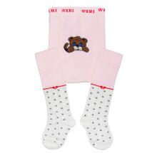 Weri Spezials Детские колготки Racoon Light Pink ART.WERI-2905 Высококачественные детские хлопковые колготки для девочек
