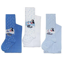 Weri Spezials Children's Tights Penguin and Friends Light Blue ART.WERI-7703 High quality children's cotton tights for kids