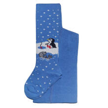 Weri Spezials Детские колготки Penguin and Friends Medium Blue ART.WERI-7710 Высококачественные детские хлопковые колготки для детей