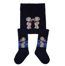 Weri Spezials Детские колготки Teddy Navy ART.WERI-3239 Высококачественные детские хлопковые колготки для детей