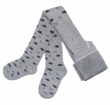 Weri Spezials Children's Tights Stars Grey ART.WERI-7116 High quality children's warm plush cotton tights for boys