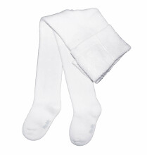 Weri Spezials Children's Tights Monochrome White ART.WERI-3136 High quality children's warm plush cotton tights for girls