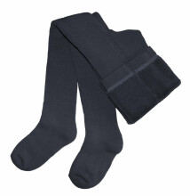 Weri Spezials Children's Tights Monochrome Dark Grey ART.WERI-3392 High quality children's warm plush cotton tights for boys