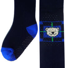 Weri Spezials Bērnu Zeķubikses Little Bear Navy ART.SW-1738 Augstas kvalitātes siltas plīša Neslīdošas bērnu kokvilnas Zeķubikses zēniem