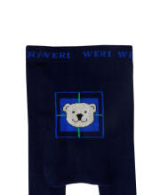 Weri Spezials Bērnu Zeķubikses Little Bear Navy ART.SW-1738 Augstas kvalitātes siltas plīša Neslīdošas bērnu kokvilnas Zeķubikses zēniem