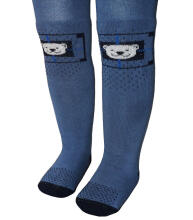 Weri Spezials Bērnu Zeķubikses Little Bear Jeans ART.SW-1742 Augstas kvalitātes siltas plīša Neslīdošas bērnu kokvilnas Zeķubikses zēniem